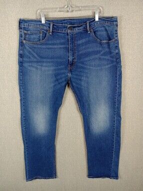 Levi's 505 Regular Fit Jeans Mens Size 42x32 Blue Medium Wash Denim Straight Leg